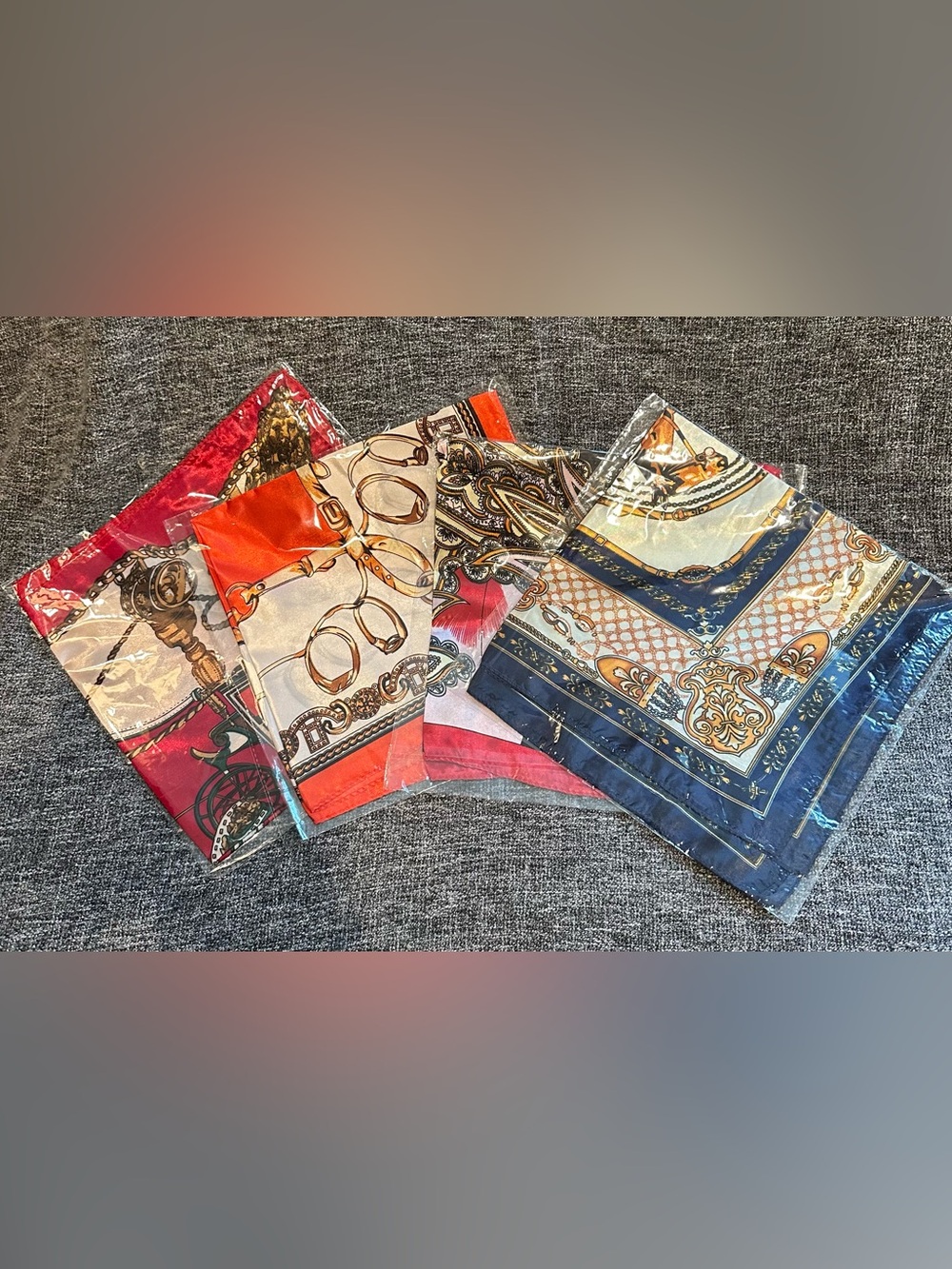 4 Brand new neck or purse scarves • Brand new in packages